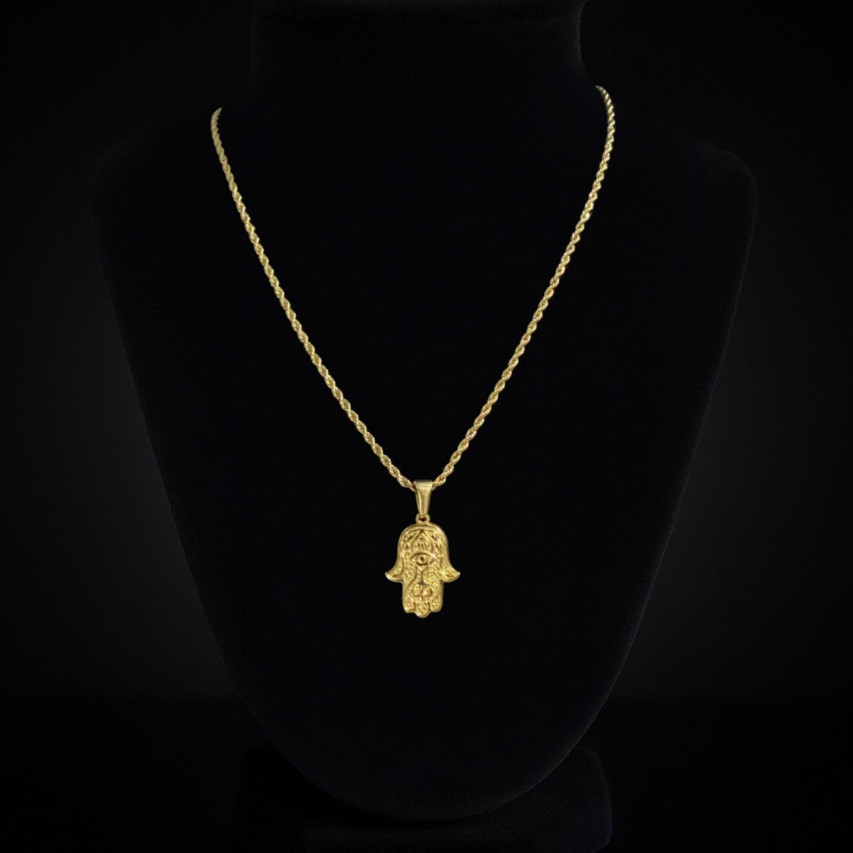 Cadena Soga Mano de Fátima 2mm